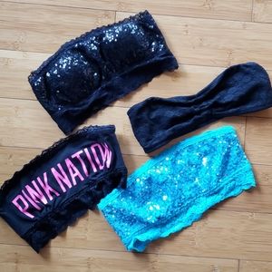 4 Victoria's Secret Bandeau Bra Bralette